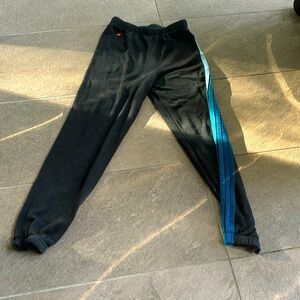 Aviator nation sweatpants 5 blue stripes size 14 but small